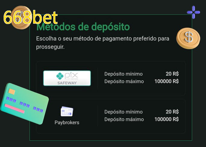 O cassino 668betbet oferece uma grande variedade de métodos de pagamento